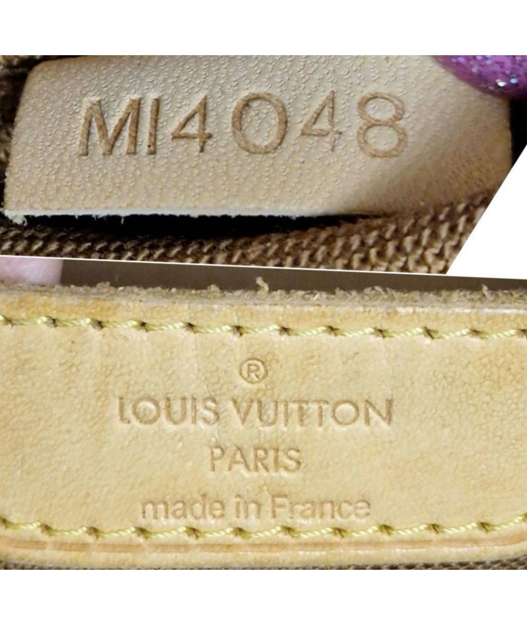 LOUIS VUITTON Коричневая кожаная сумка тоут, фото 8