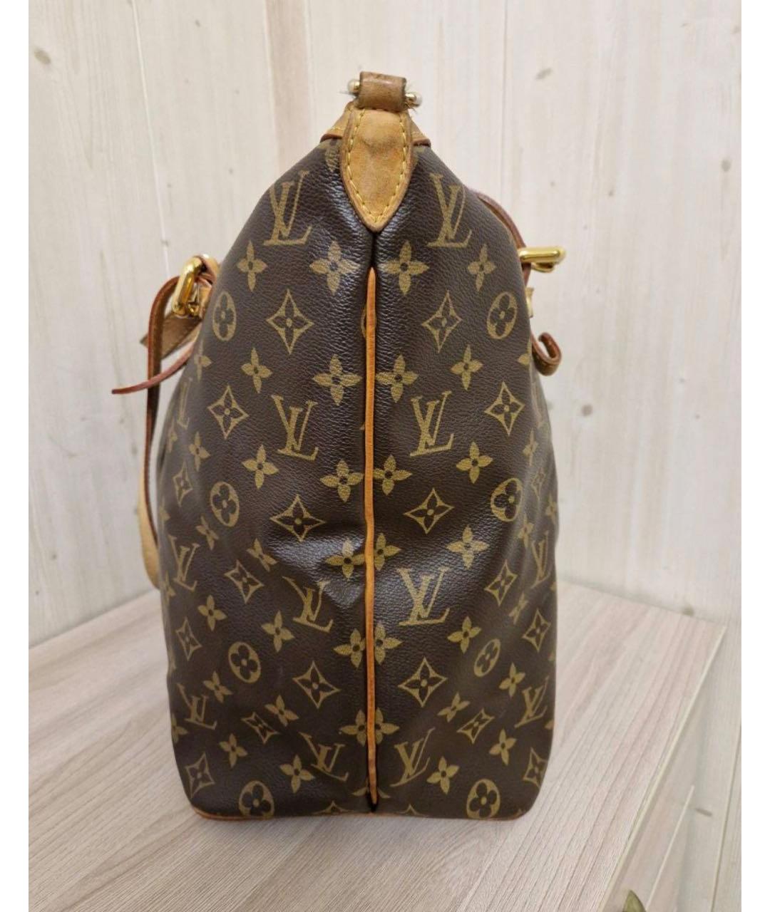 LOUIS VUITTON Коричневая кожаная сумка тоут, фото 6