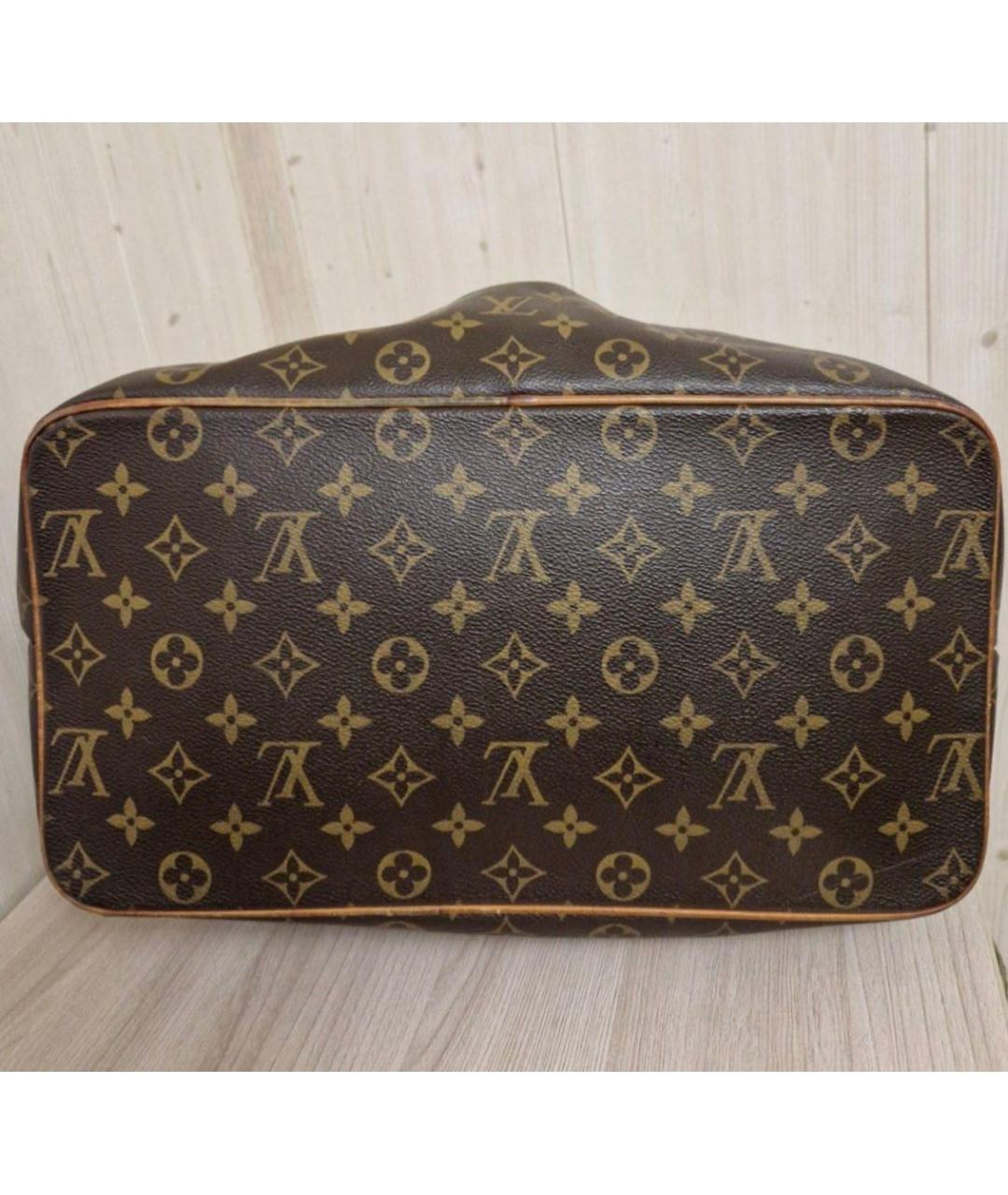 LOUIS VUITTON Коричневая кожаная сумка тоут, фото 4