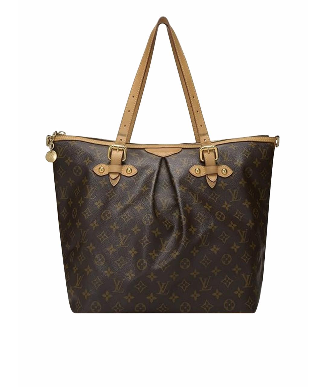 LOUIS VUITTON Коричневая кожаная сумка тоут, фото 1