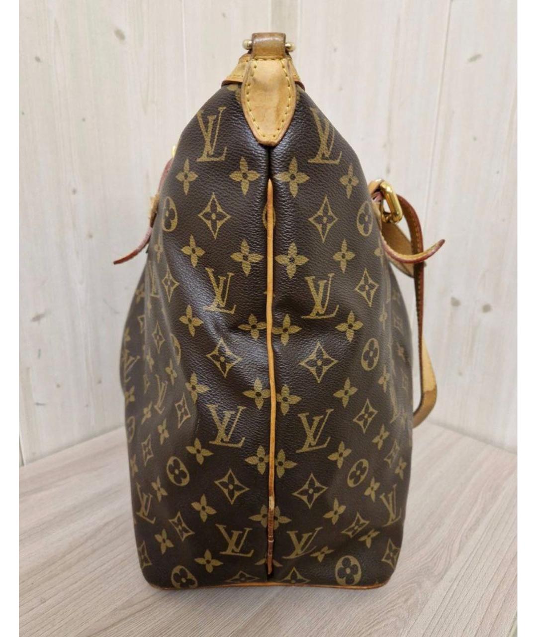 LOUIS VUITTON Коричневая кожаная сумка тоут, фото 5