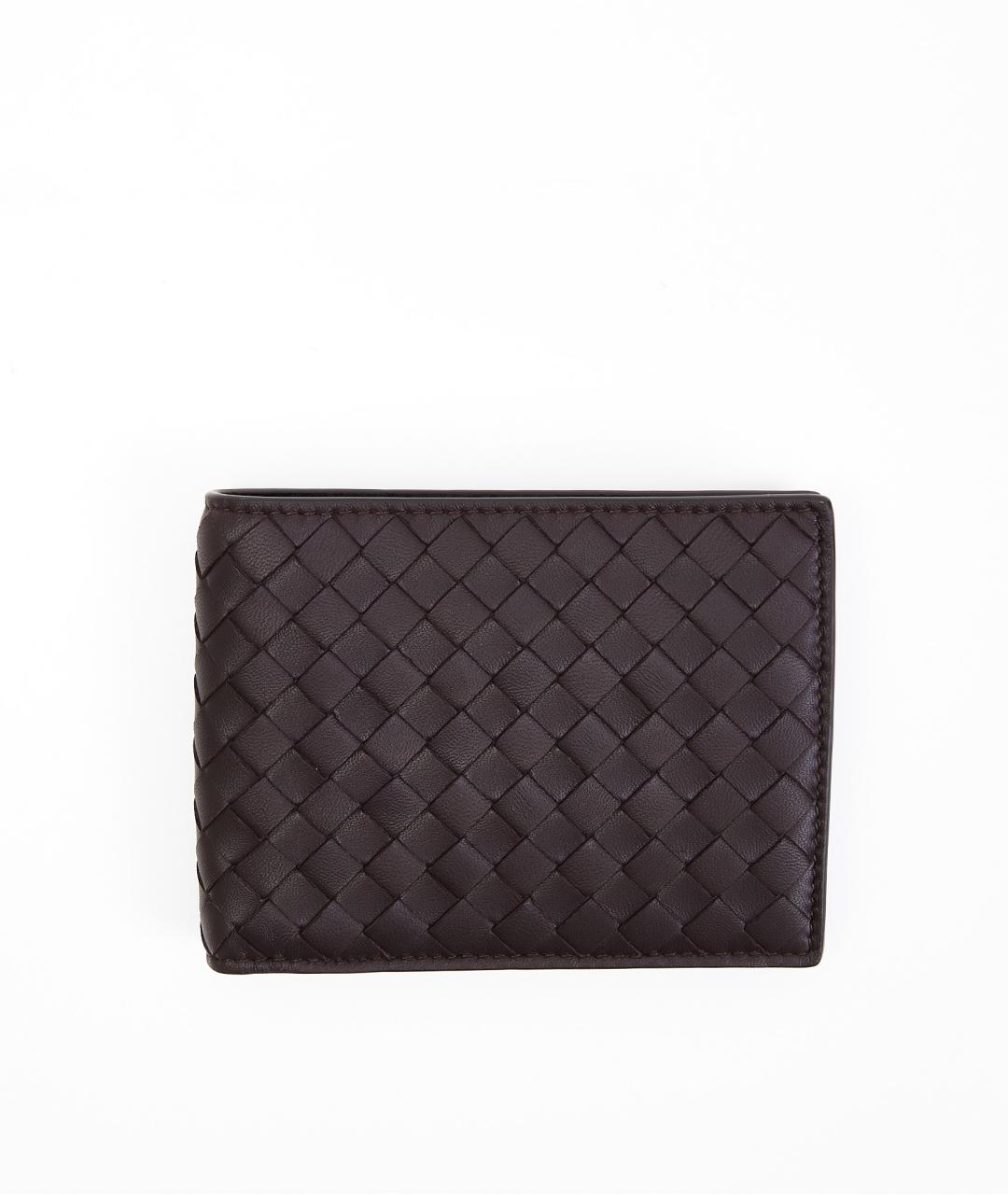 BOTTEGA VENETA Коричневый кожаный кошелек, фото 1