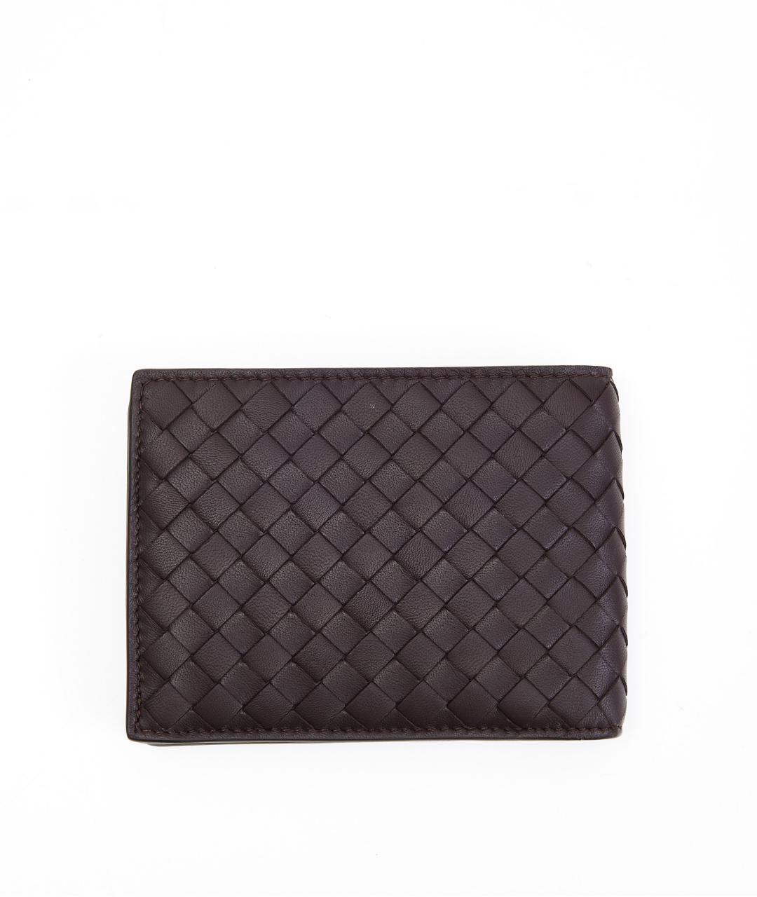 BOTTEGA VENETA Коричневый кожаный кошелек, фото 2