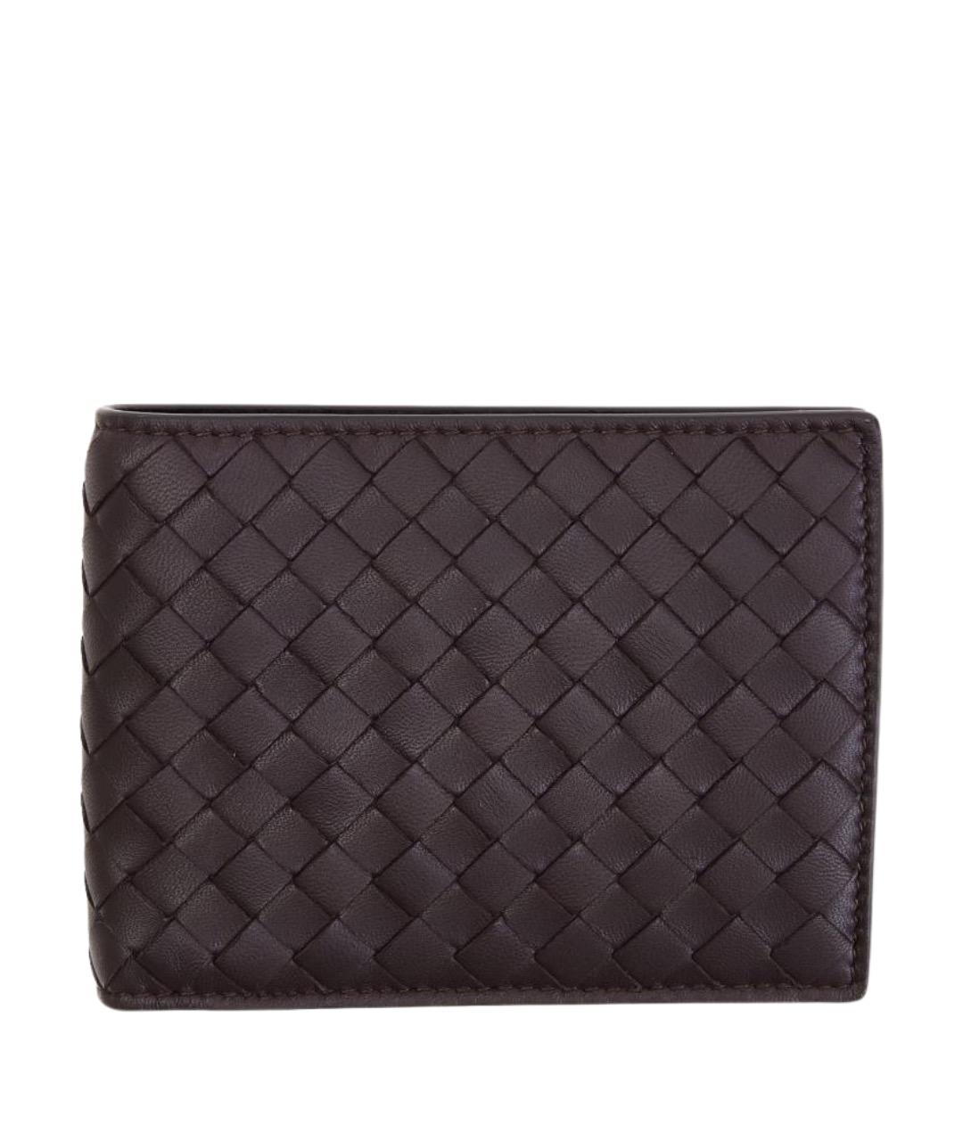 BOTTEGA VENETA Коричневый кожаный кошелек, фото 6