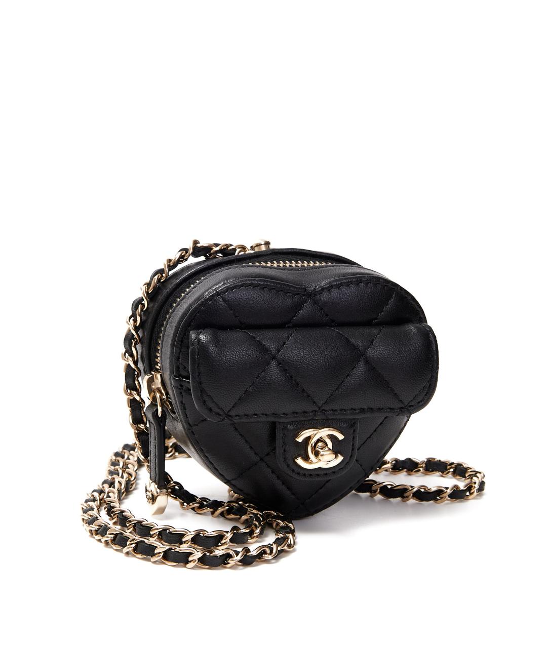 CHANEL Черная кожаная сумка через плечо, фото 4