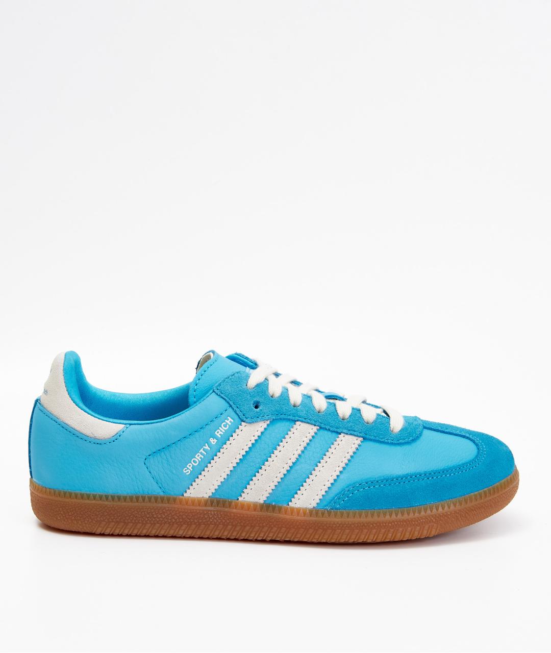 ADIDAS Голубые кожаные кеды, фото 7