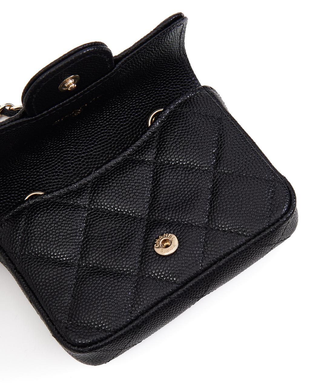 CHANEL Черная кожаная поясная сумка, фото 5