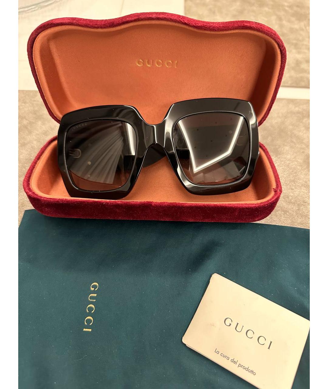 GUCCI Черные солнцезащитные очки, фото 6