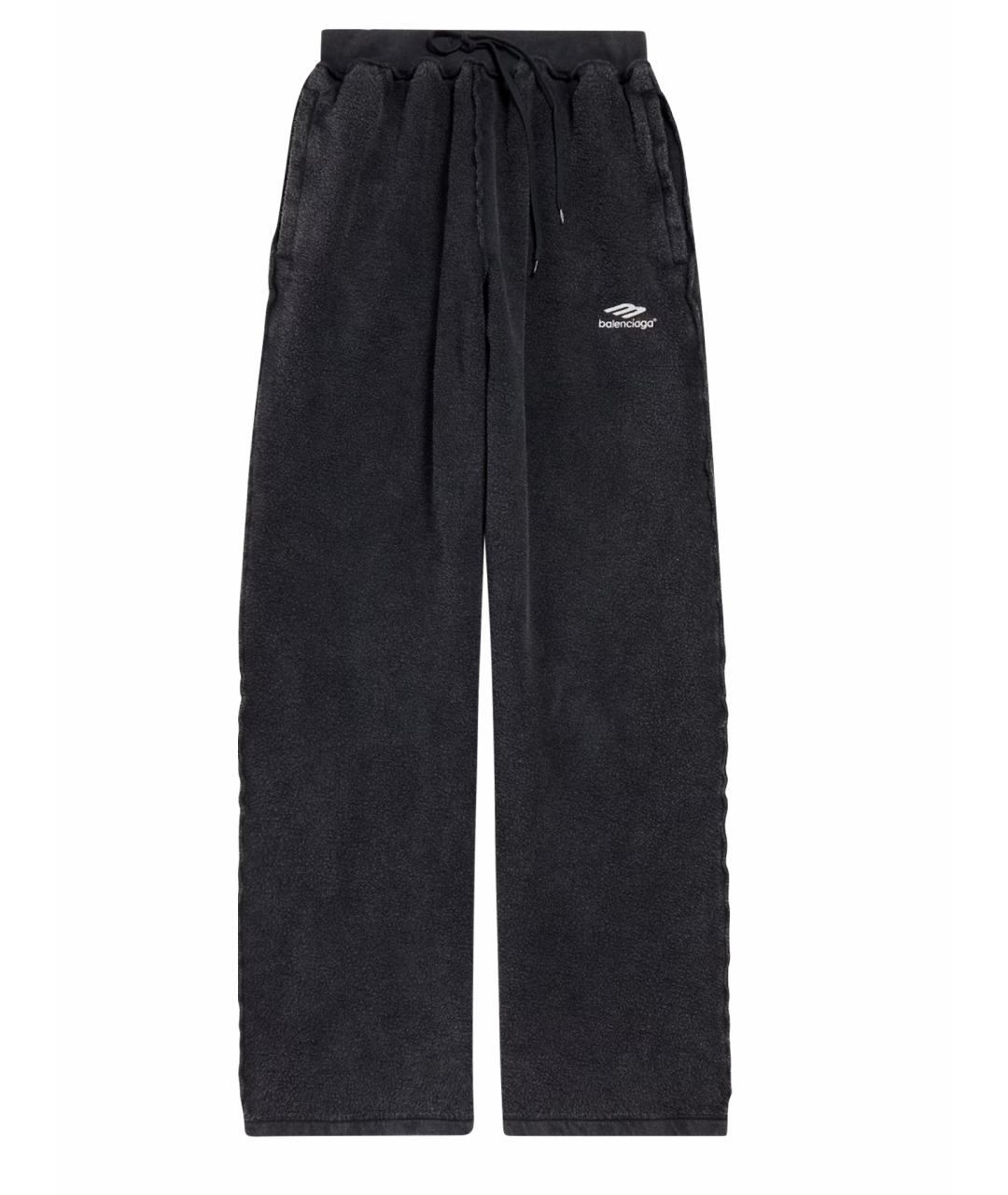 BALENCIAGA Антрацитовые хлопковые повседневные брюки, фото 7