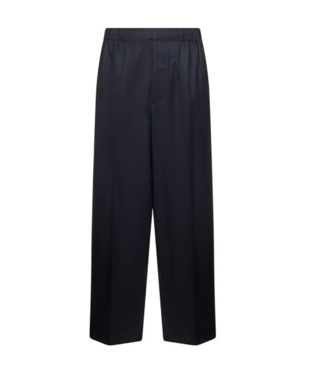 JACQUEMUS Синие шерстяные повседневные брюки, фото 6