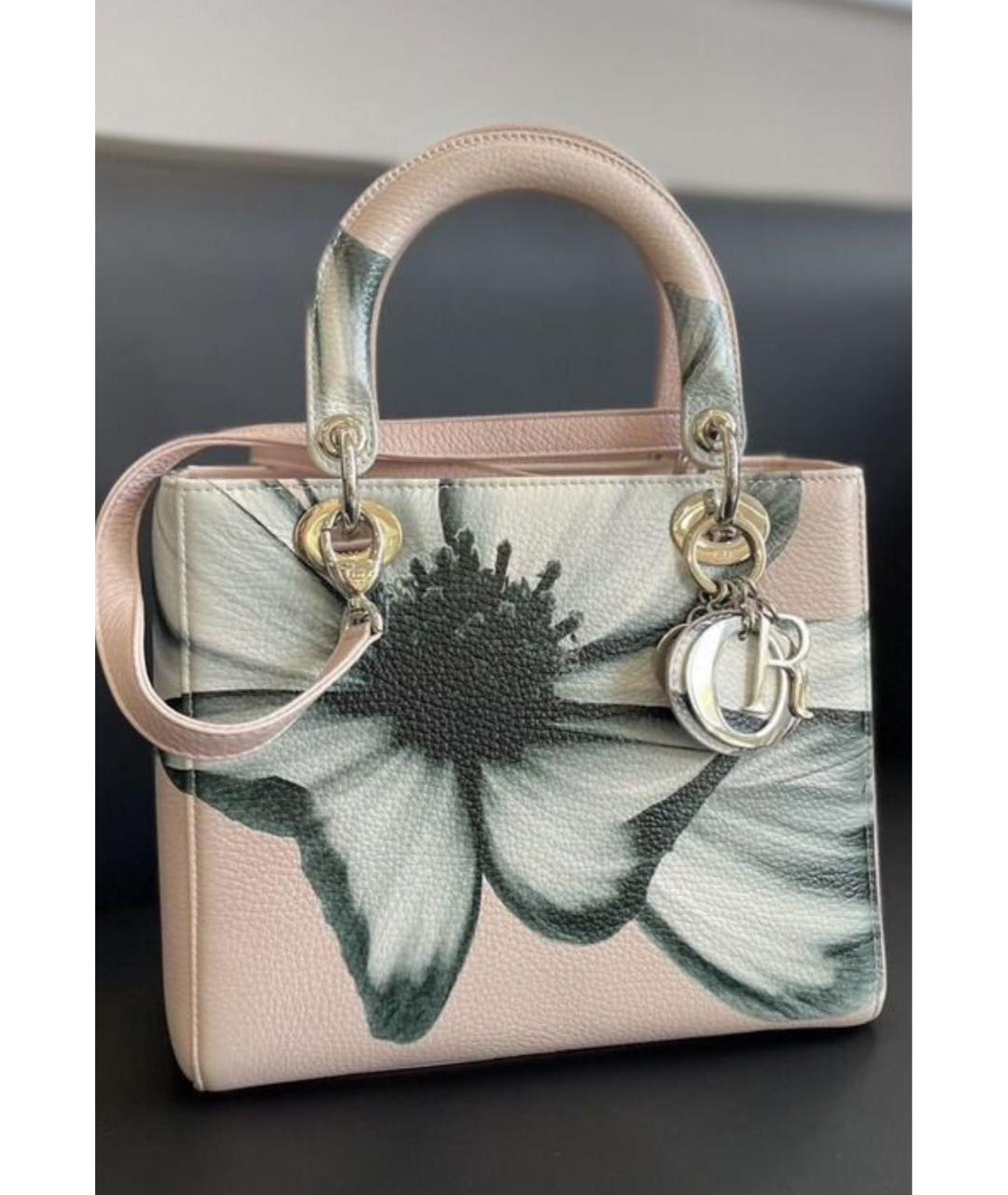 CHRISTIAN DIOR Белая кожаная сумка тоут, фото 2