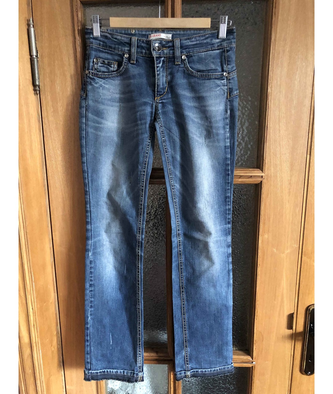 LIU JO Синие хлопковые прямые джинсы, фото 5