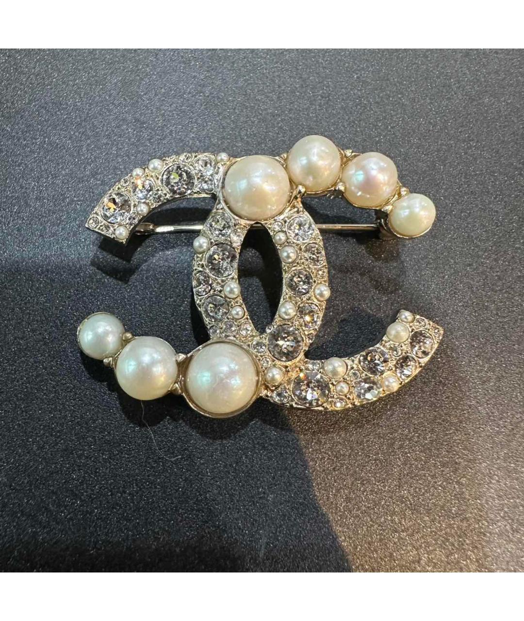 CHANEL Золотая металлическая булавка / брошь, фото 10