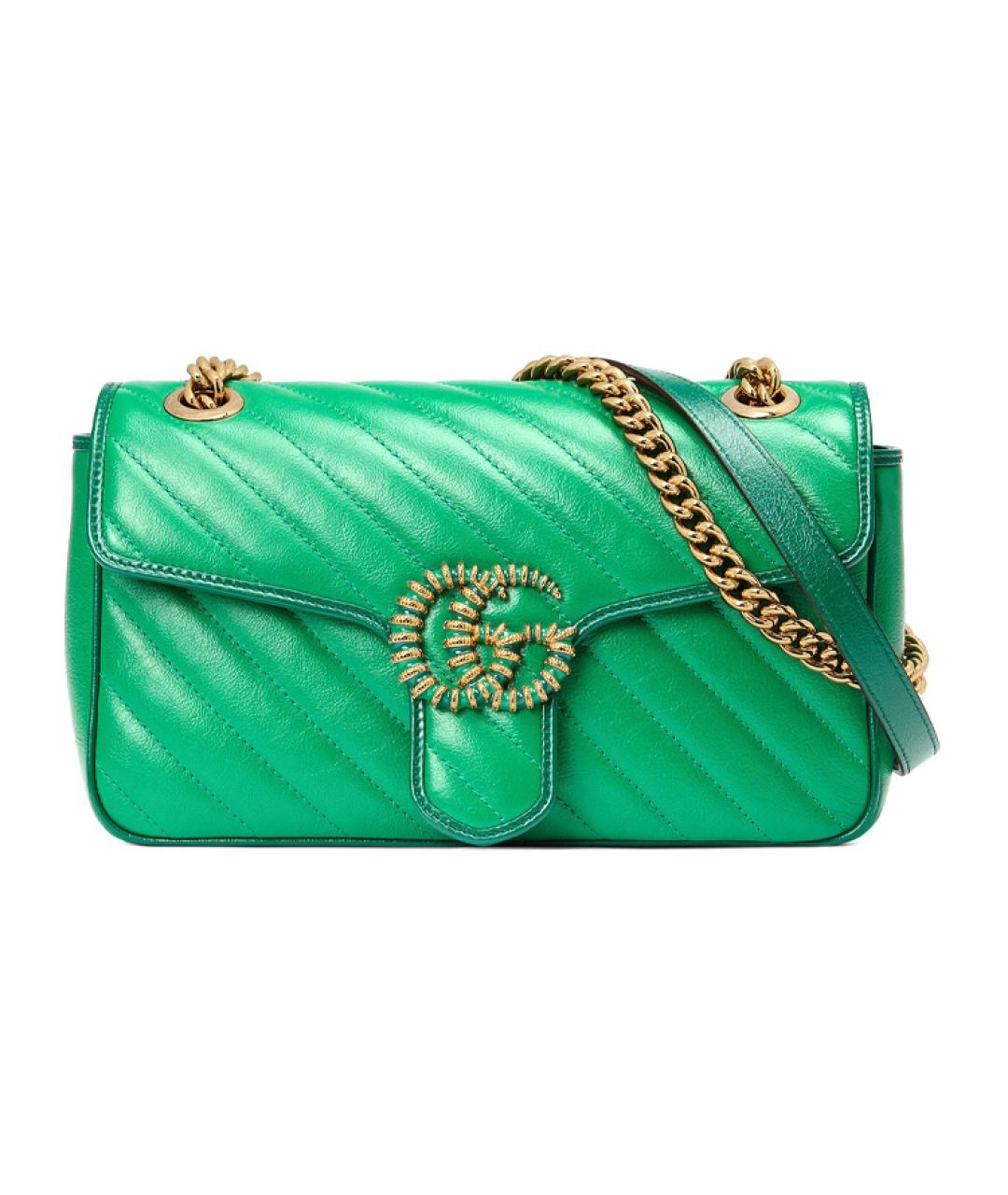 GUCCI Зеленая кожаная сумка через плечо, фото 1