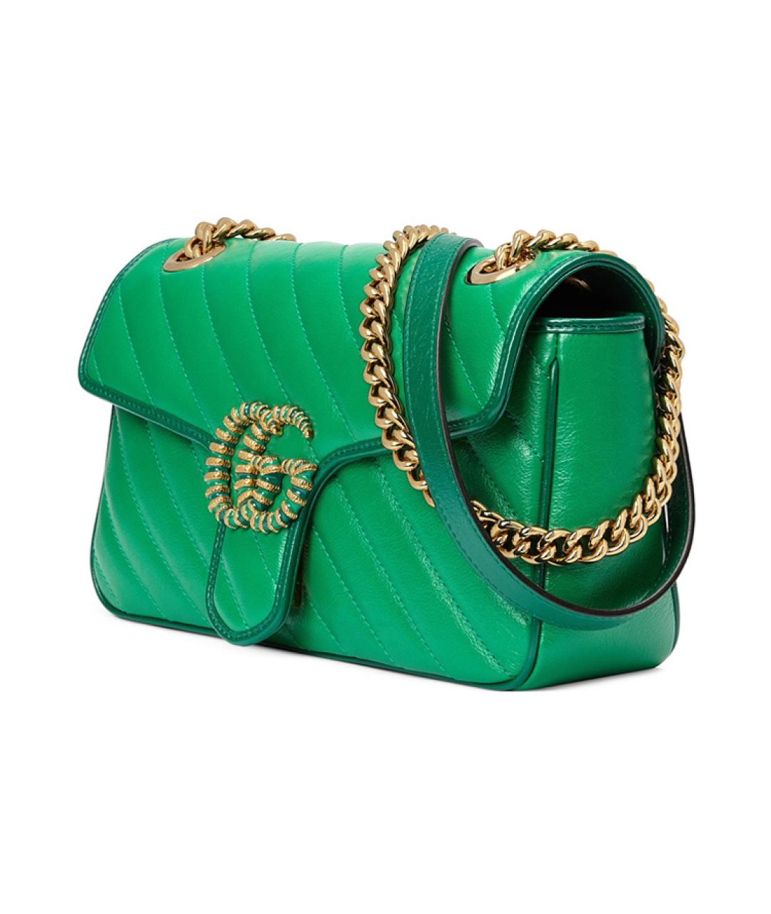GUCCI Зеленая кожаная сумка через плечо, фото 2