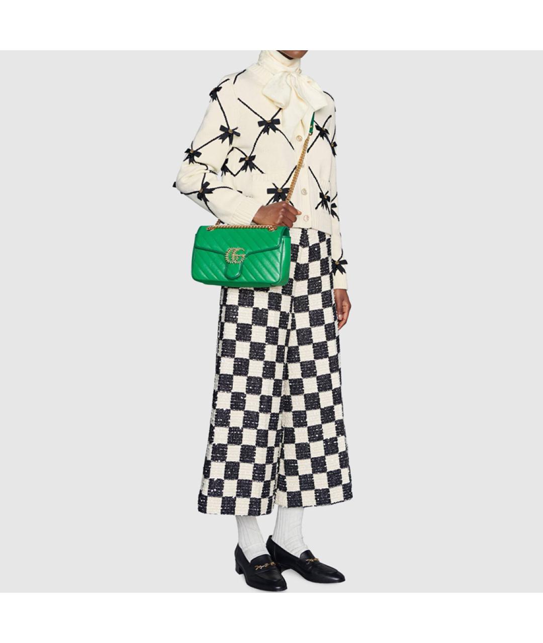 GUCCI Зеленая кожаная сумка через плечо, фото 8