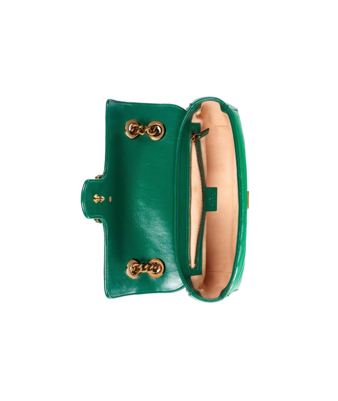 GUCCI Зеленая кожаная сумка через плечо, фото 7
