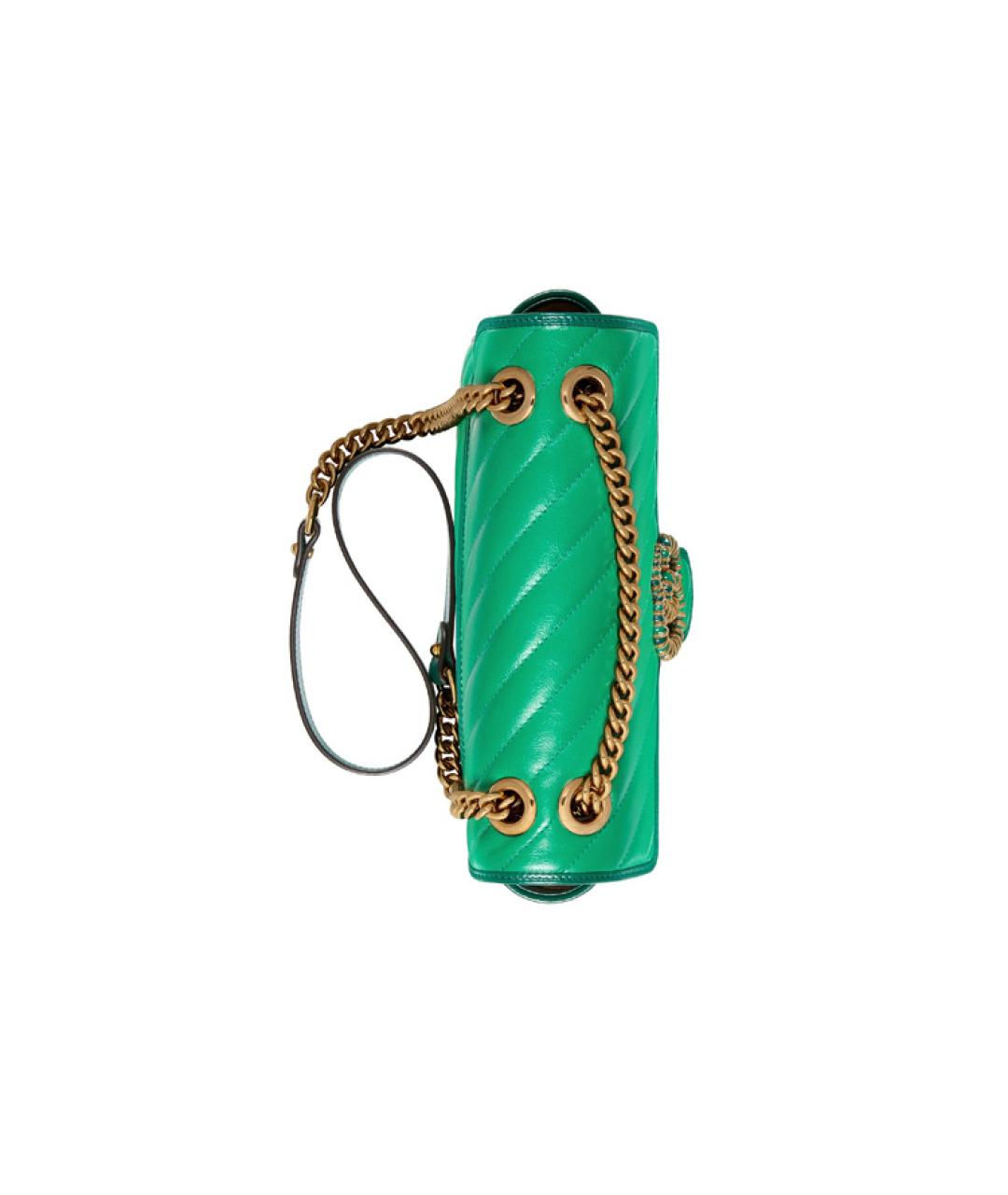 GUCCI Зеленая кожаная сумка через плечо, фото 5