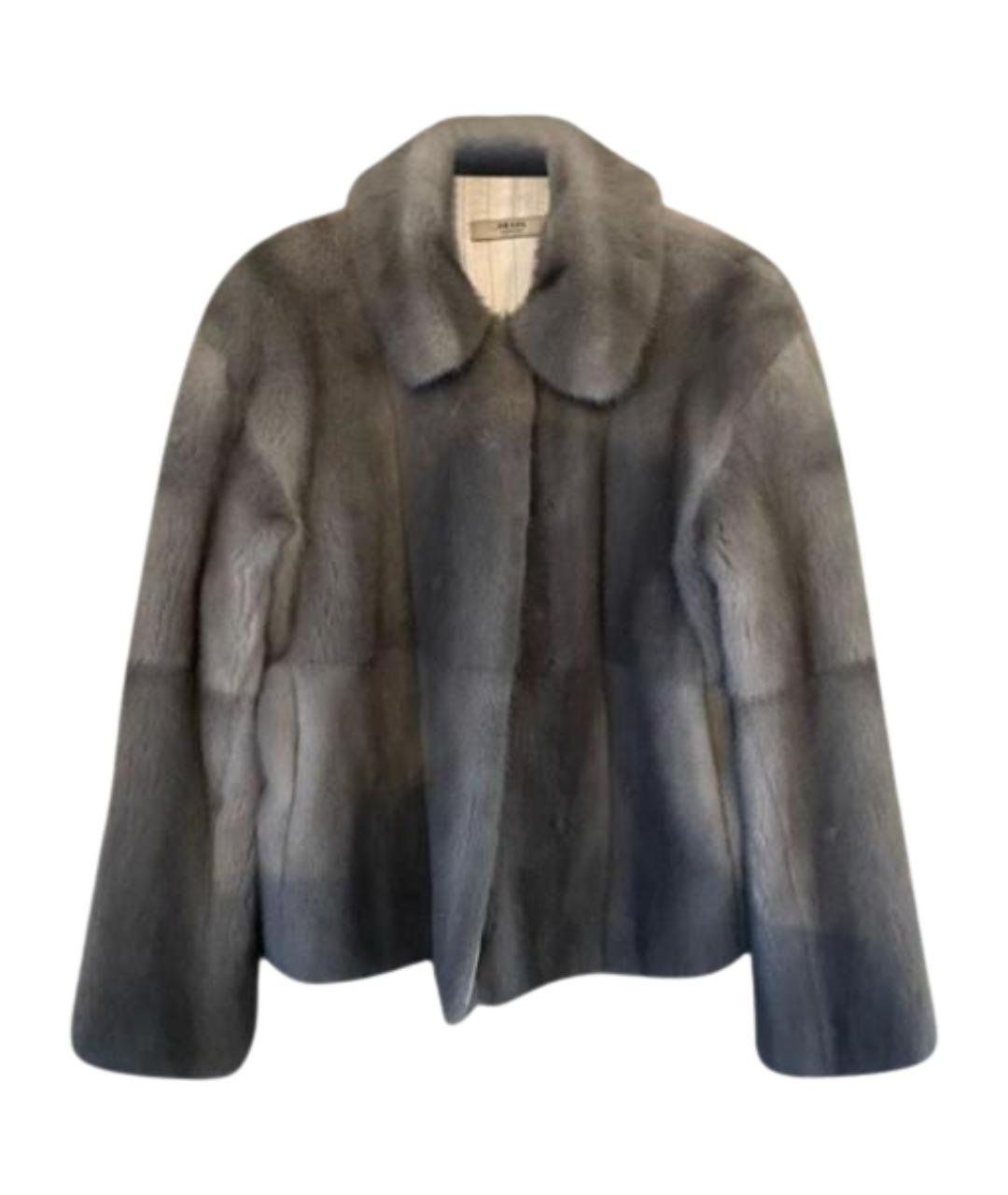 PRADA Серая меховая шуба, фото 1