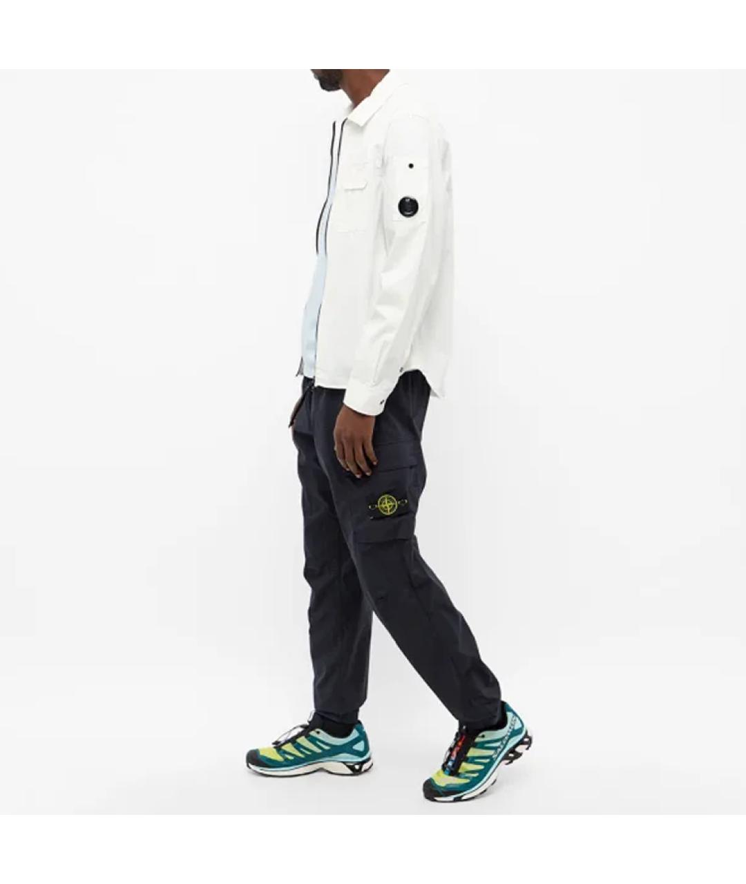 STONE ISLAND Темно-синие повседневные брюки, фото 4