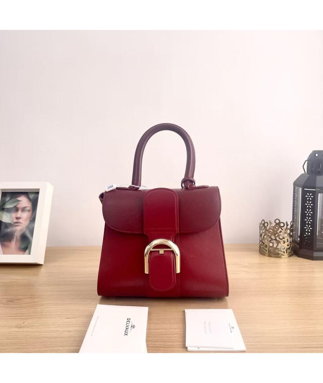 DELVAUX Красная сумка через плечо из искусственной кожи, фото 2