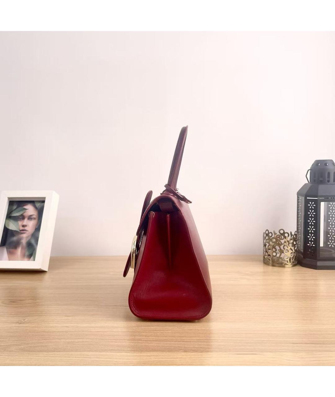 DELVAUX Красная сумка через плечо из искусственной кожи, фото 3