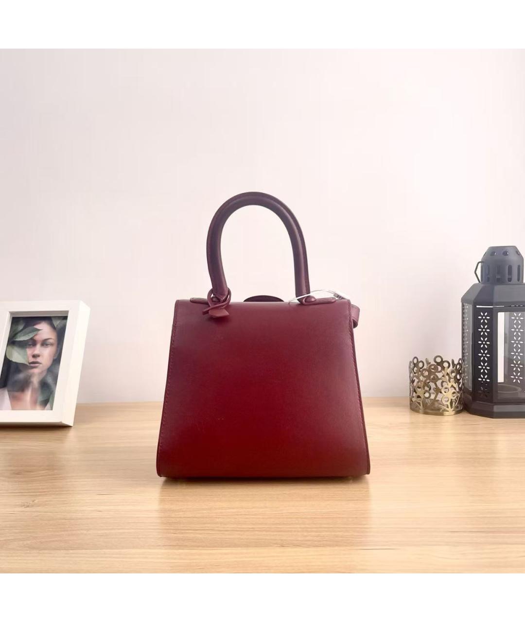 DELVAUX Красная сумка через плечо из искусственной кожи, фото 4