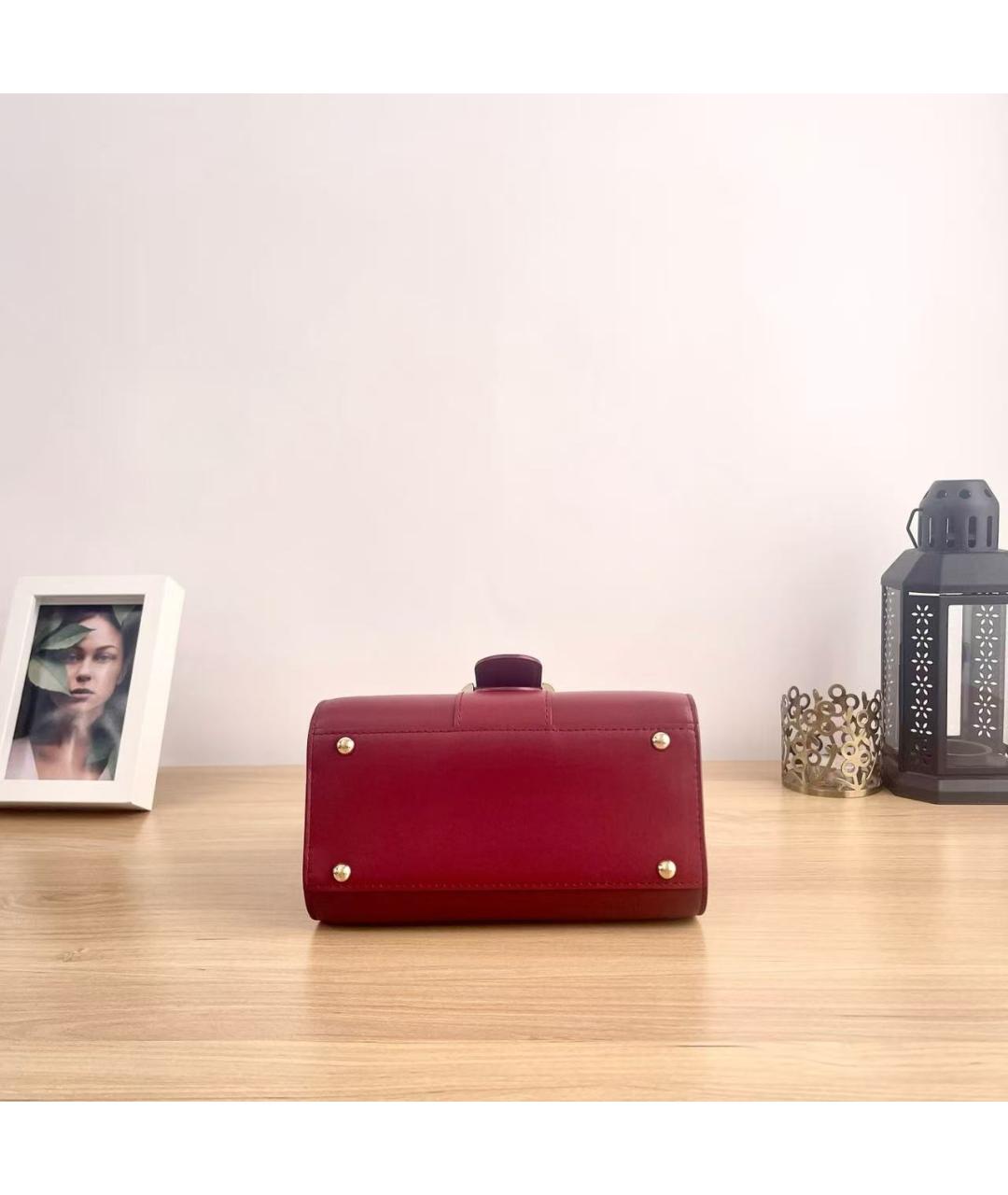 DELVAUX Красная сумка через плечо из искусственной кожи, фото 5