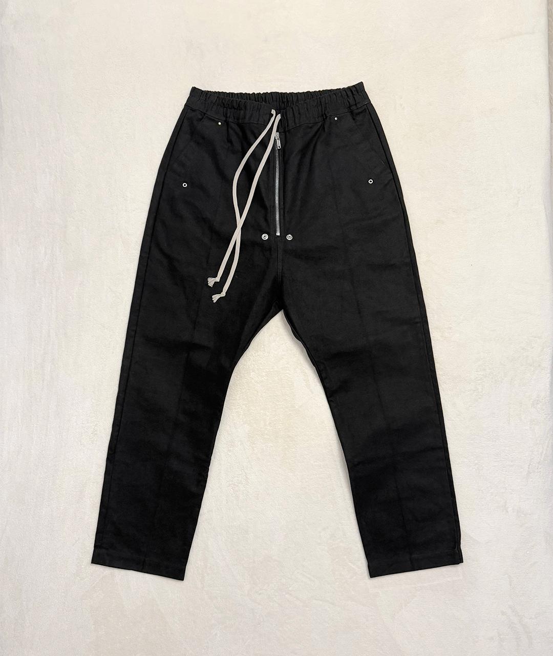 RICK OWENS Черные хлопковые брюки широкие, фото 2