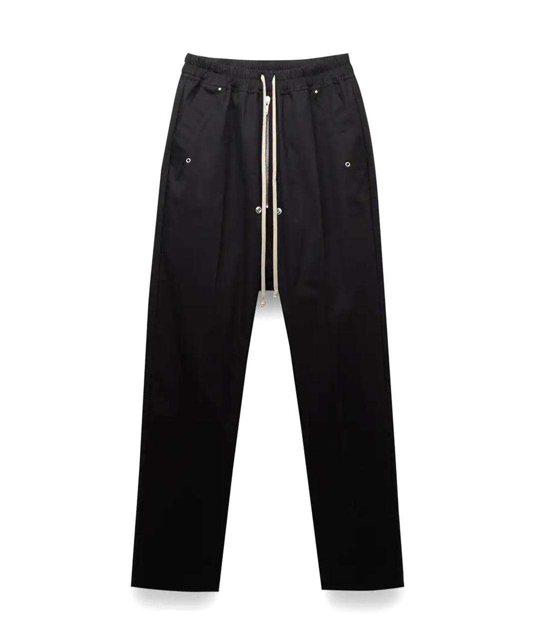 RICK OWENS Черные хлопковые брюки широкие, фото 1