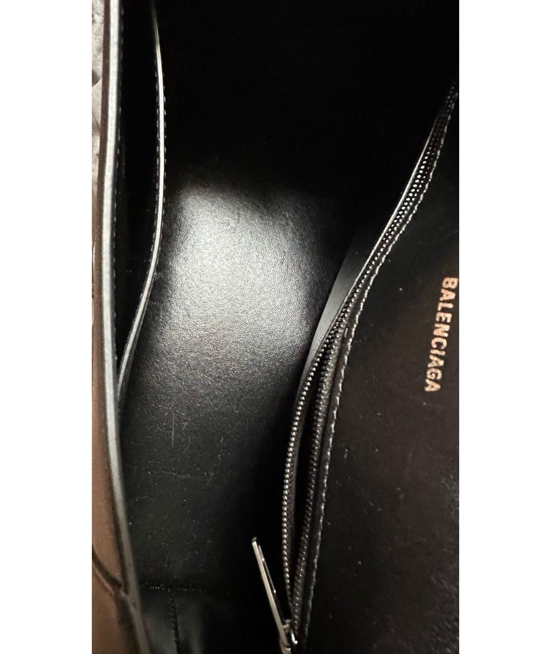 BALENCIAGA Черная кожаная сумка через плечо, фото 4