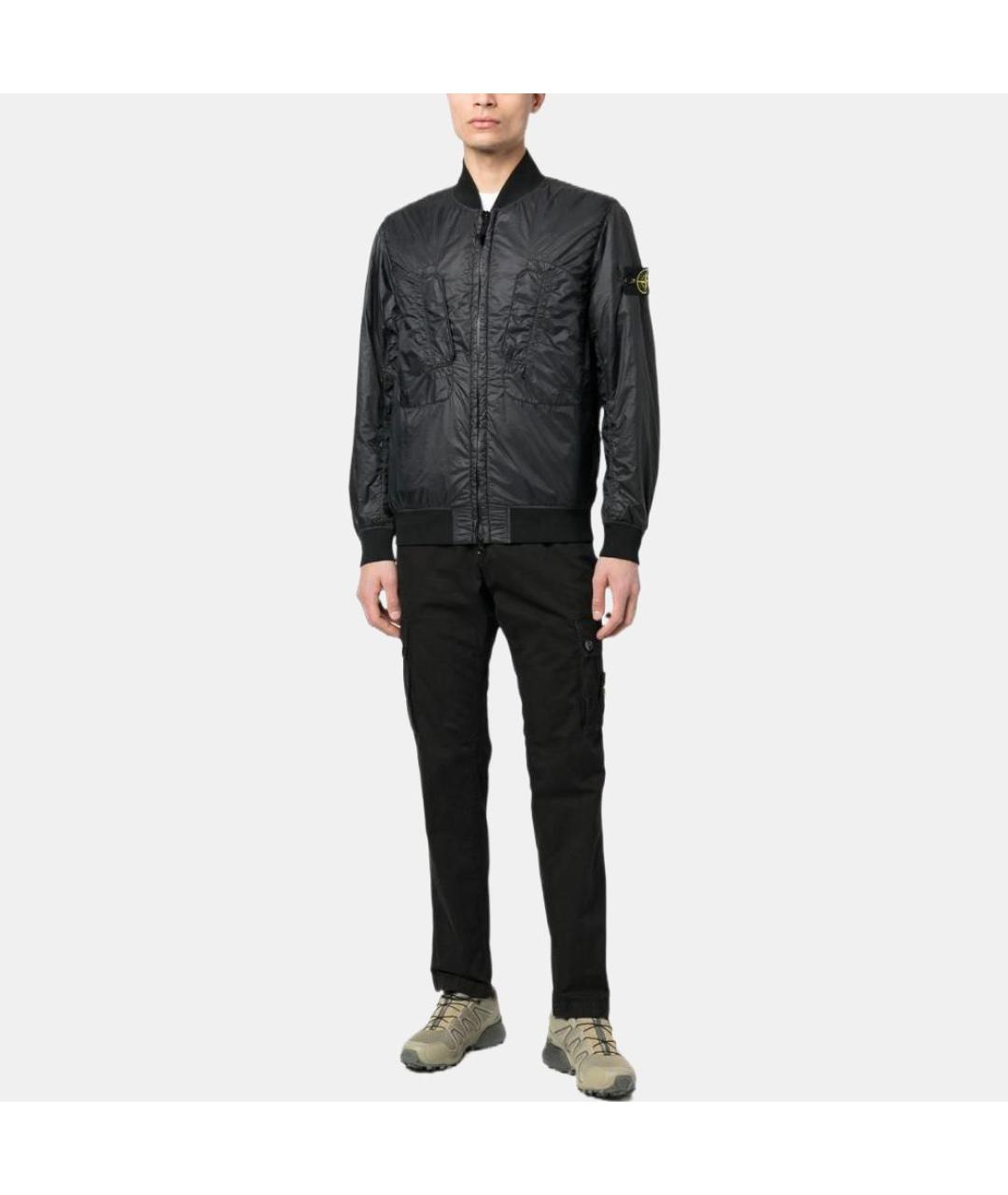 STONE ISLAND Черные повседневные брюки, фото 2