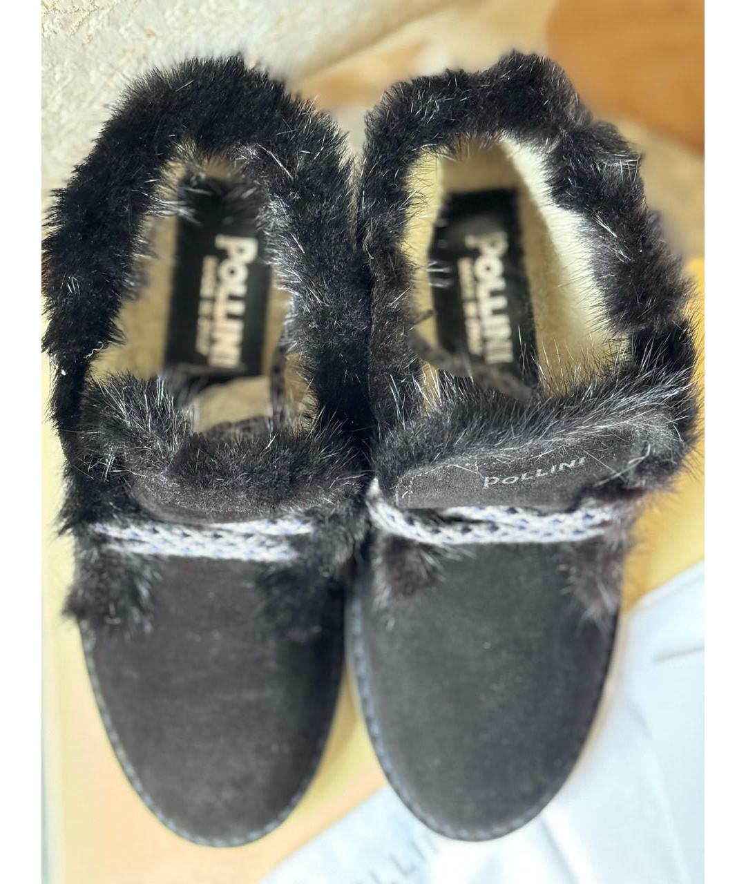 POLLINI Черные замшевые ботинки, фото 3