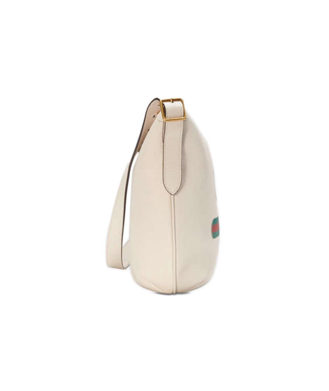 GUCCI Белая кожаная сумка через плечо, фото 3