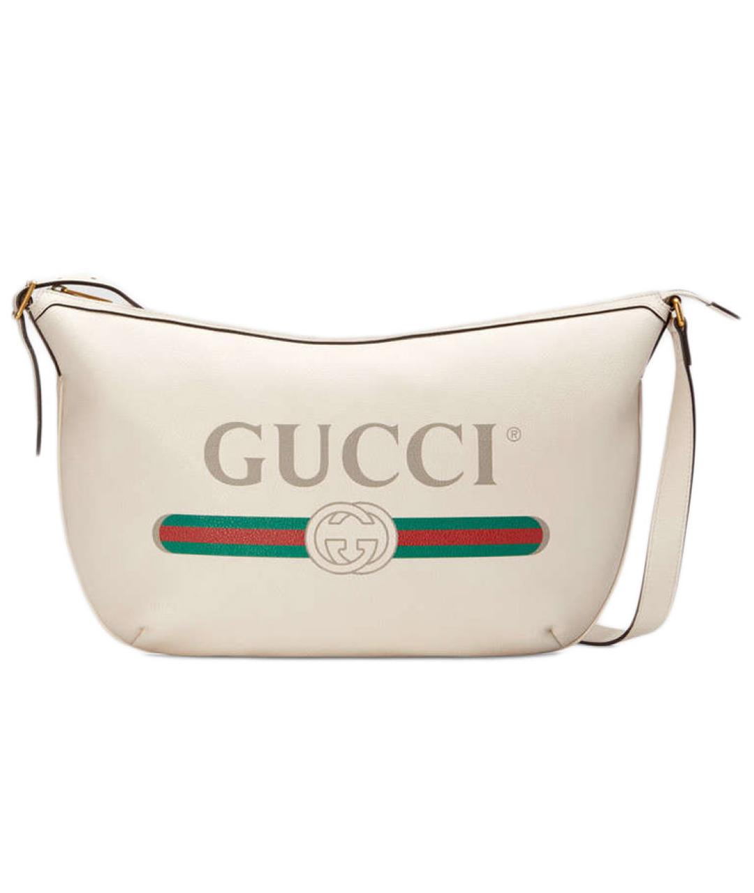 GUCCI Белая кожаная сумка через плечо, фото 1