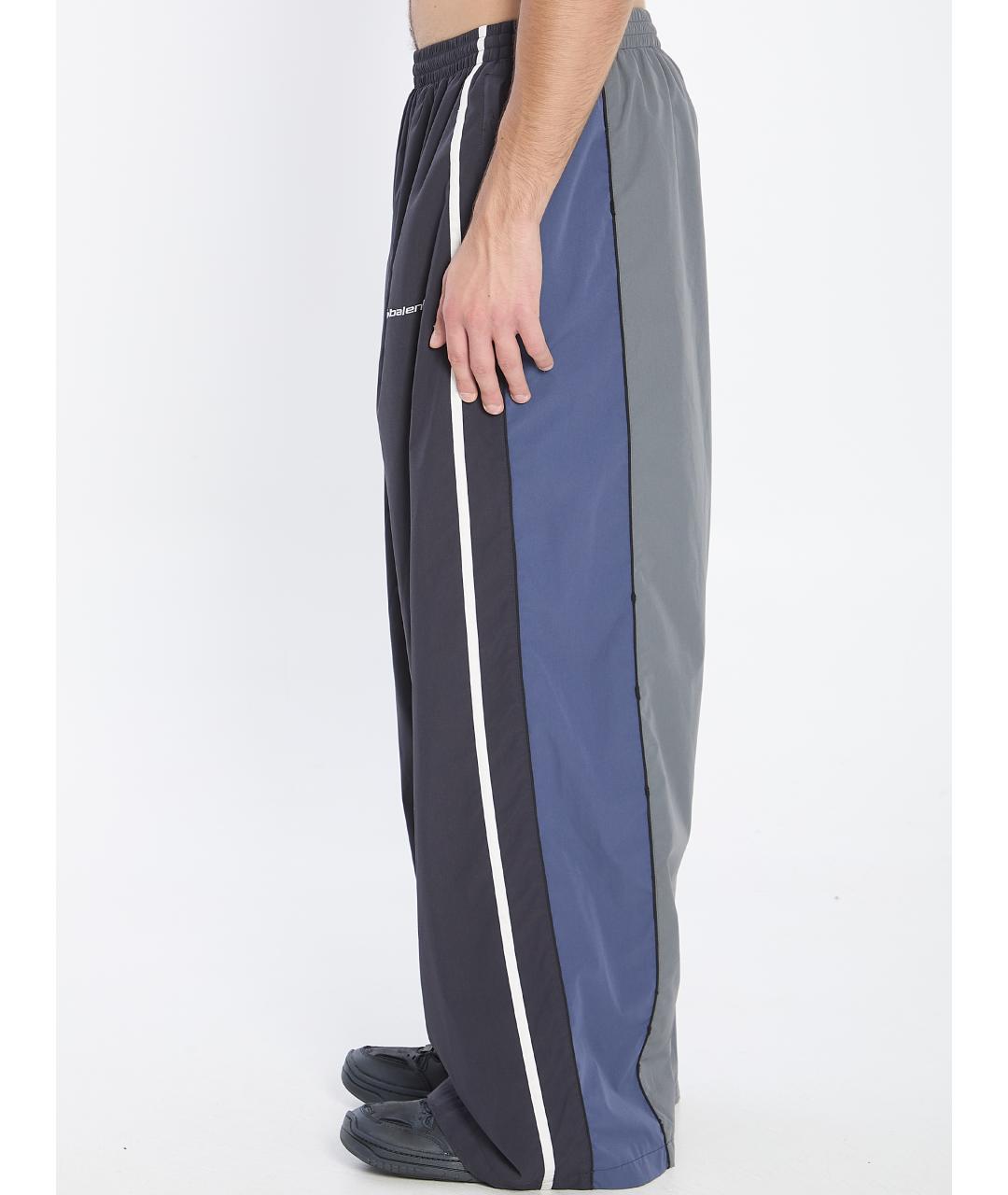 BALENCIAGA Мульти полиэстеровые повседневные брюки, фото 4