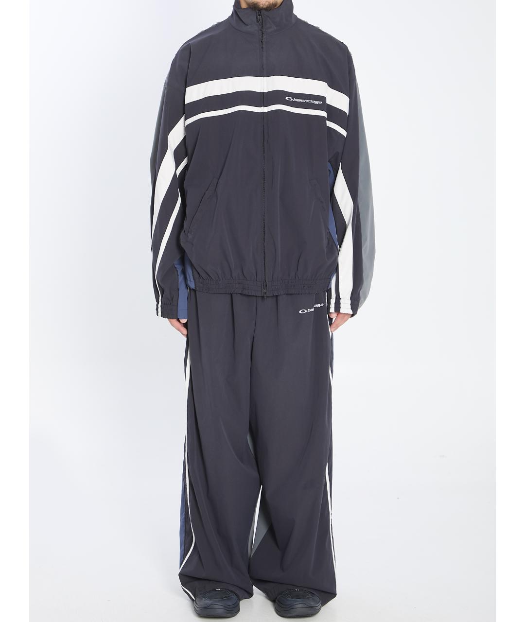 BALENCIAGA Мульти полиэстеровые повседневные брюки, фото 6