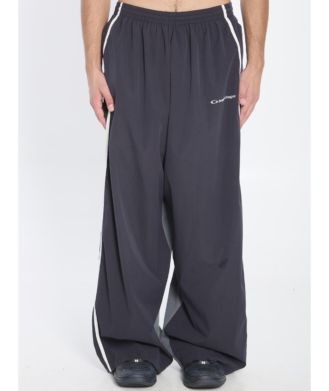 BALENCIAGA Мульти полиэстеровые повседневные брюки, фото 2