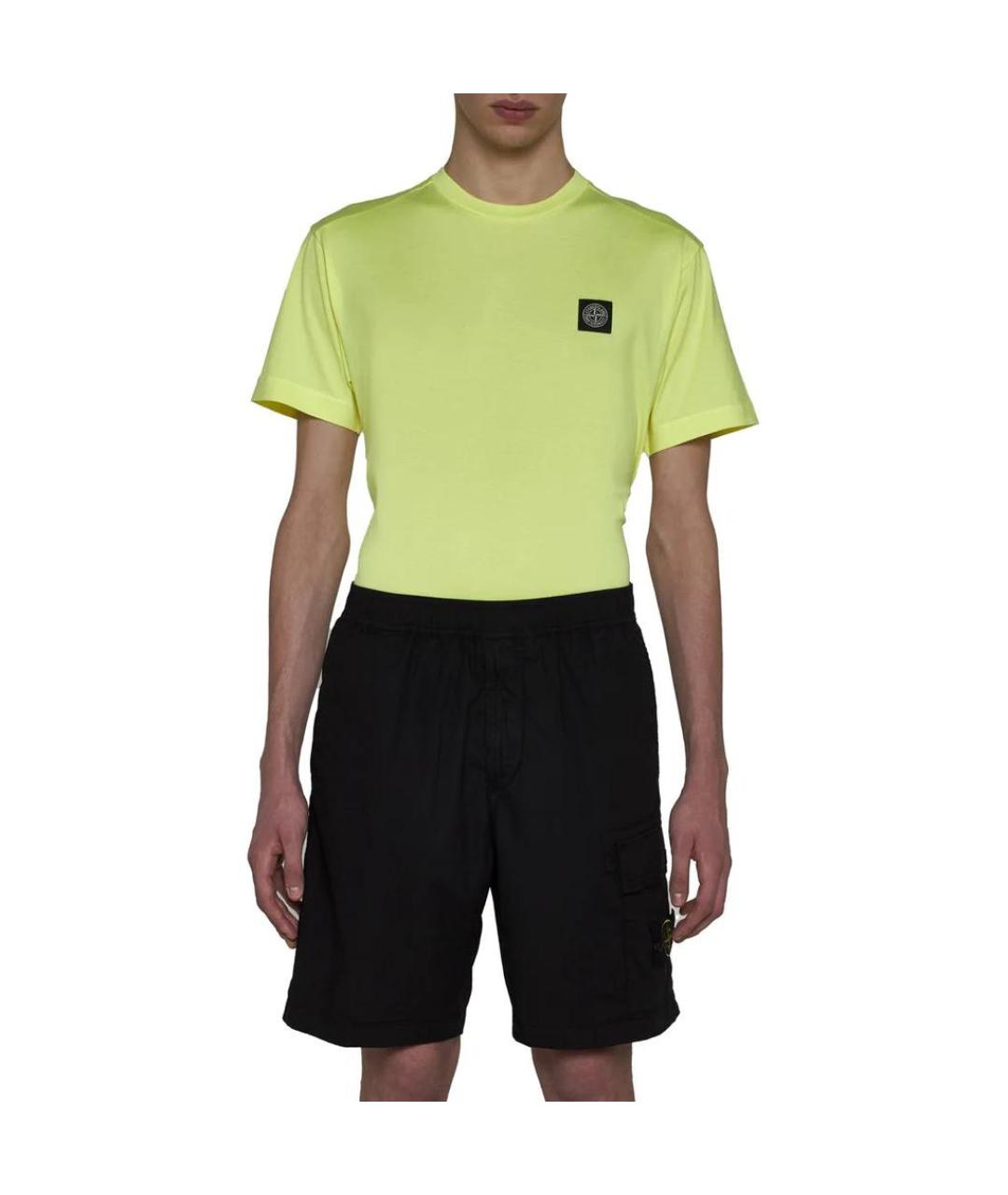 STONE ISLAND Черные хлопковые шорты, фото 3