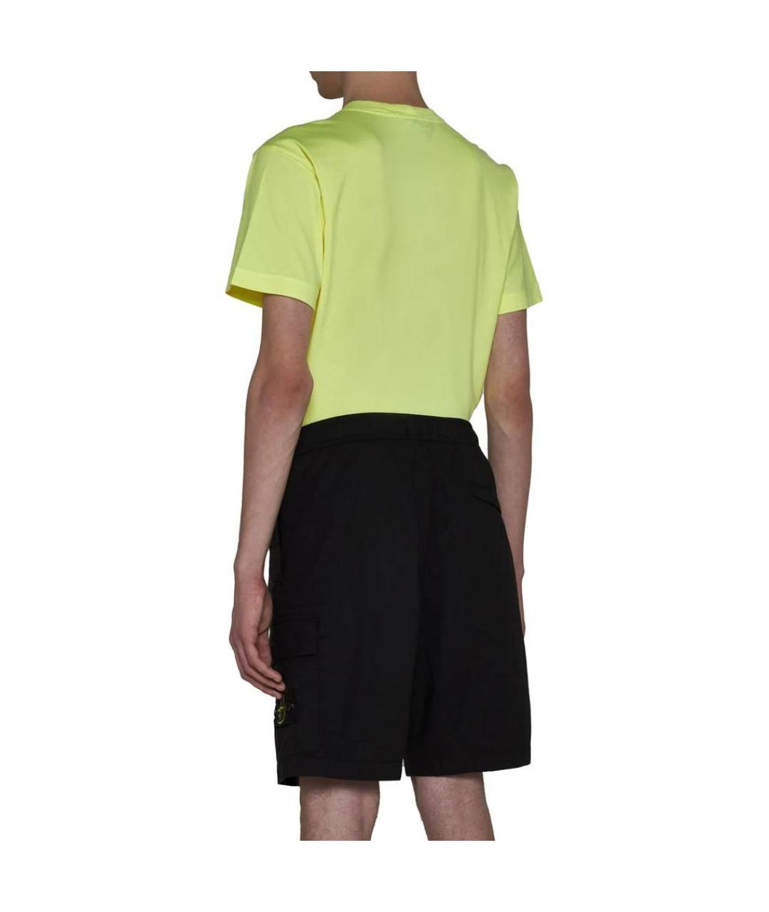 STONE ISLAND Черные хлопковые шорты, фото 4
