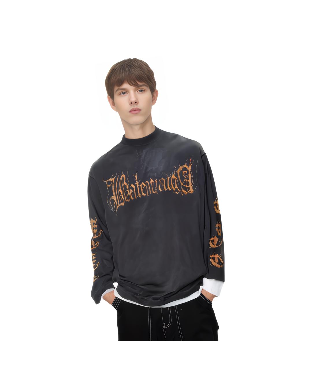BALENCIAGA Черная футболка, фото 4