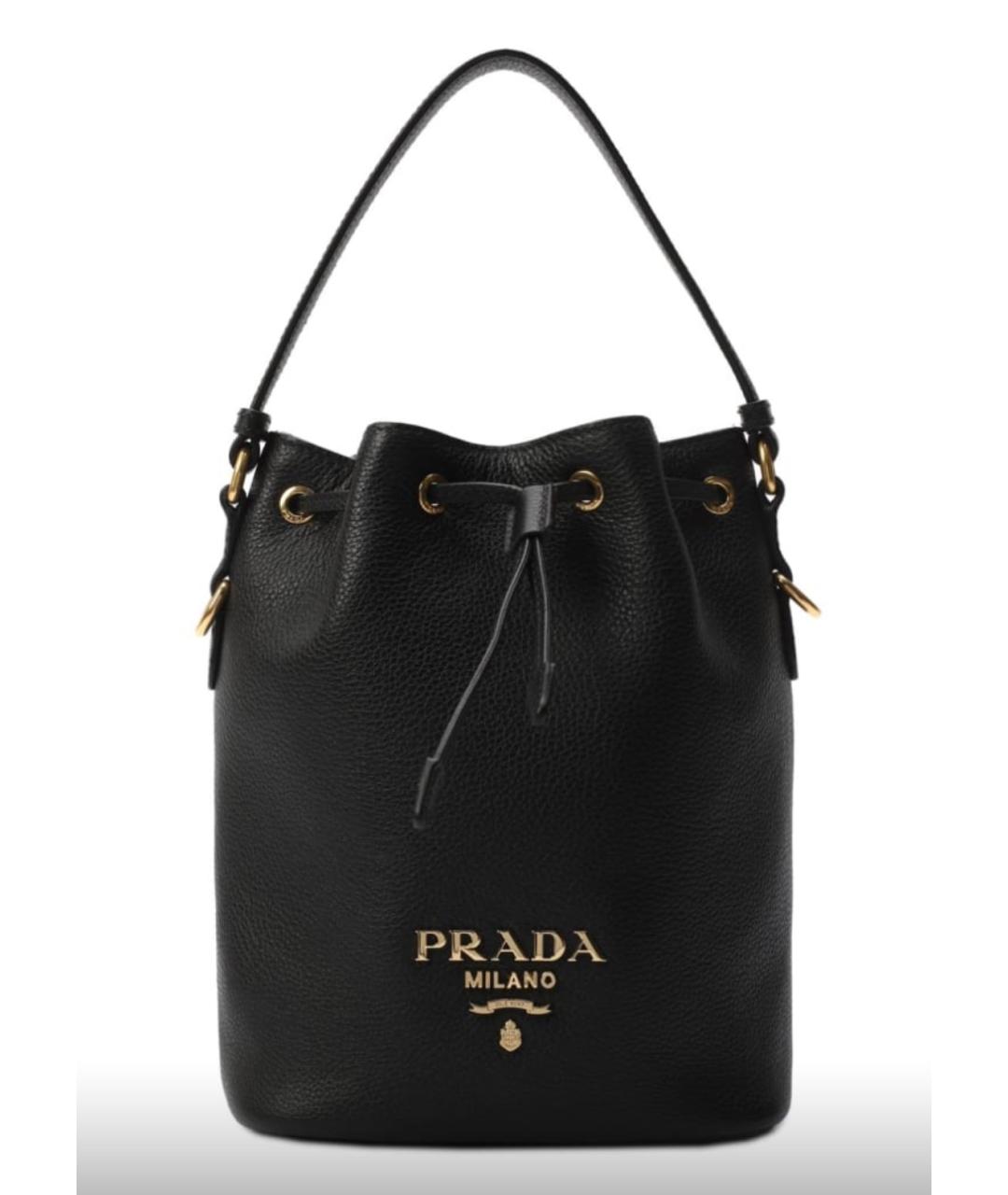 PRADA Черная кожаная сумка через плечо, фото 9