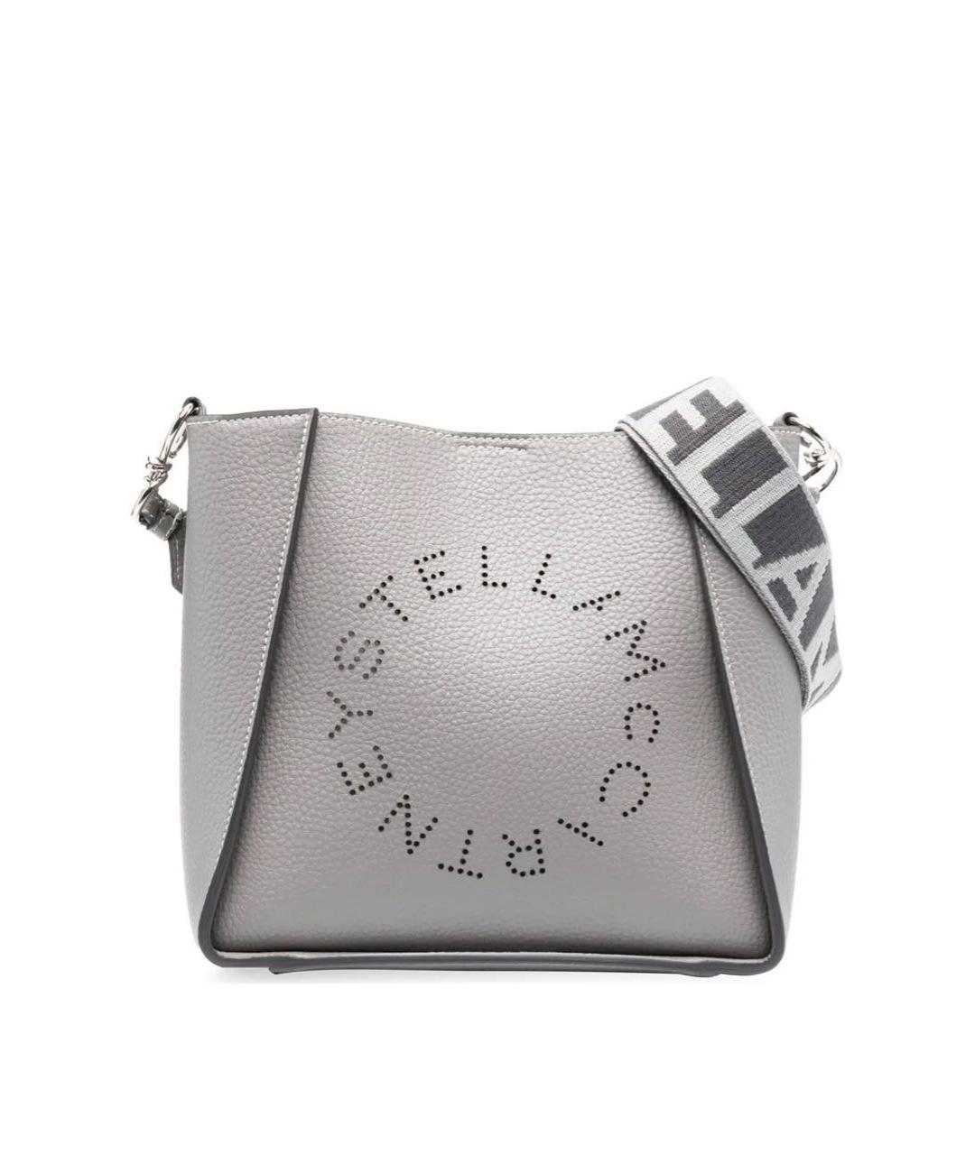 STELLA MCCARTNEY Серая кожаная сумка через плечо, фото 8