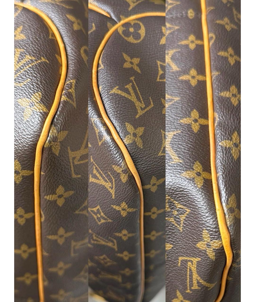 LOUIS VUITTON Коричневая сумка с короткими ручками из искусственной кожи, фото 7