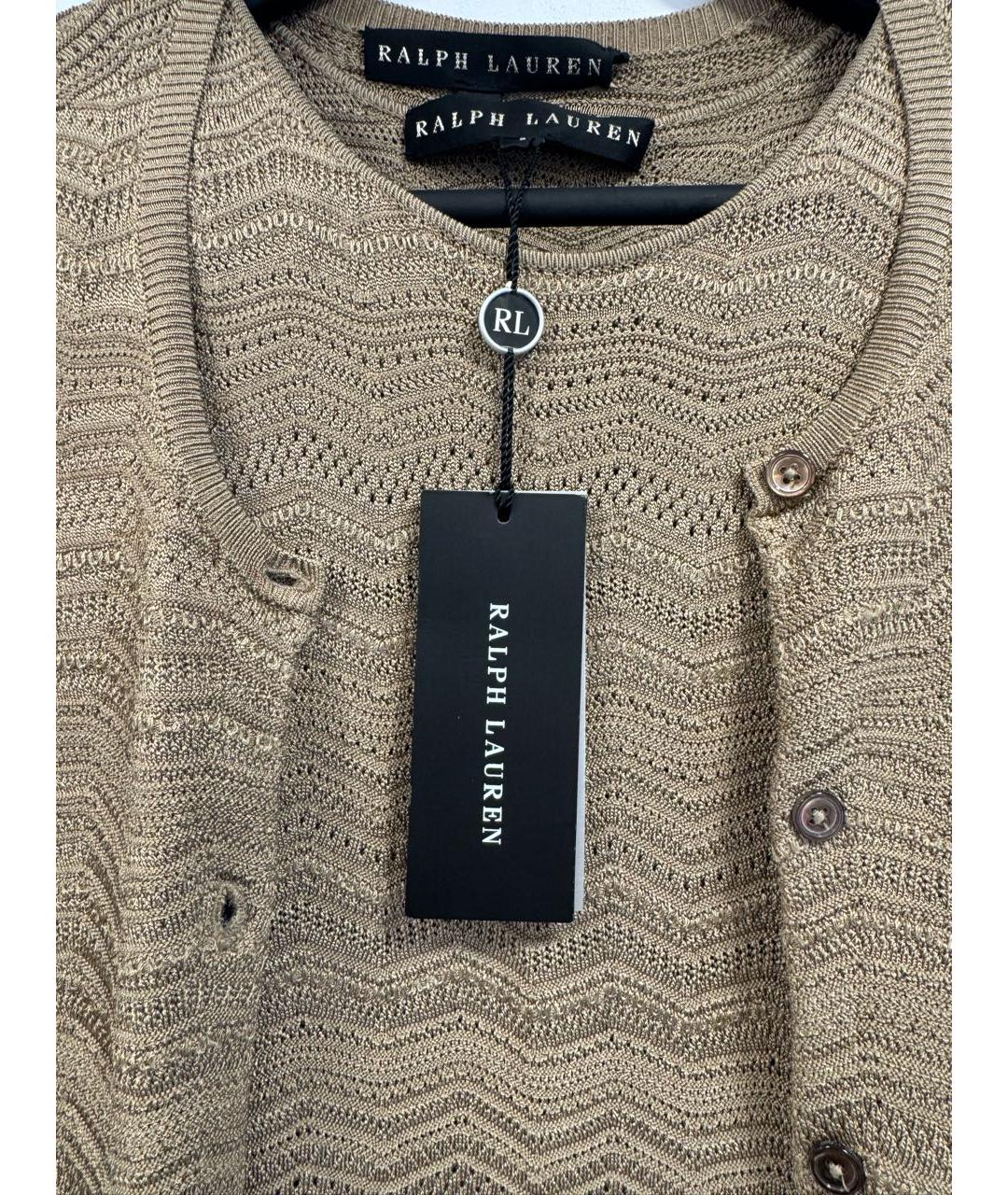 RALPH LAUREN COLLECTION Бежевое вискозное платье, фото 4