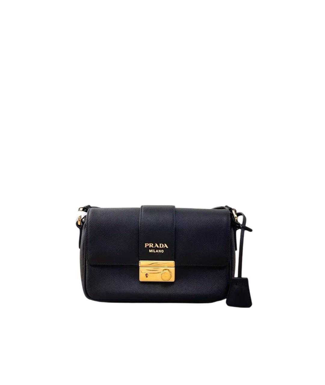 PRADA Черная сумка через плечо из искусственной кожи, фото 7