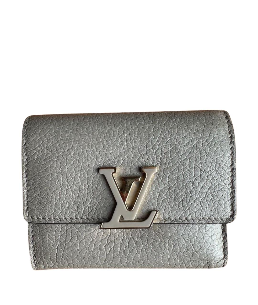 LOUIS VUITTON Бежевый кожаный кошелек, фото 1