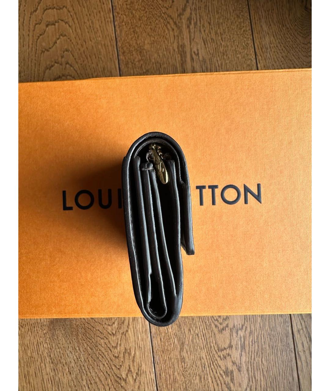 LOUIS VUITTON Бежевый кожаный кошелек, фото 2