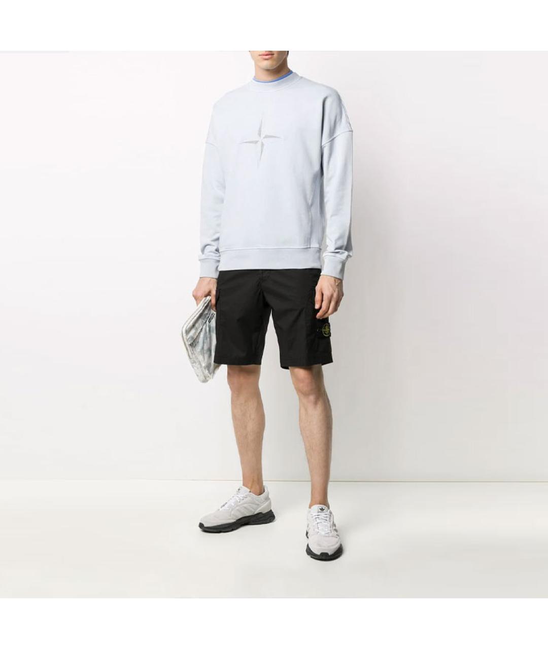 STONE ISLAND Черные шорты, фото 3