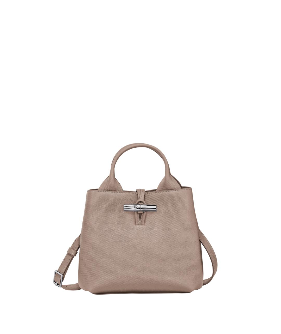 LONGCHAMP Бежевая кожаная сумка тоут, фото 1